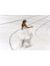 Strapless Sweetheart Ivory Satin Tulle Ruffled Queen Wedding Dress